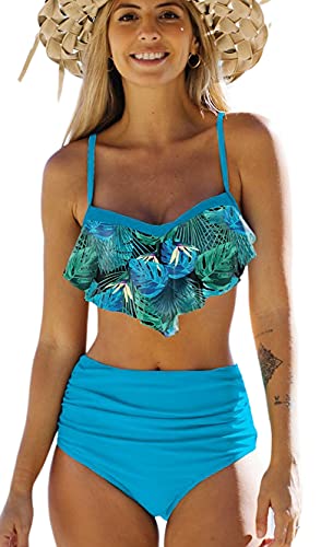 JFAN Femme Maillot De Bain 2 Pièces Push Up Vintage