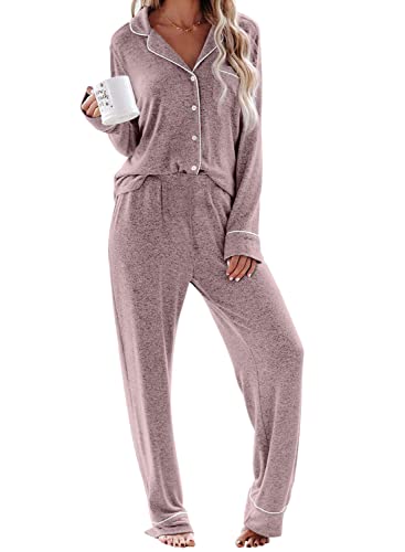 Minetom Pyjama Femme Automne Hiver Ensemble de Pyjamas Nuit Manche