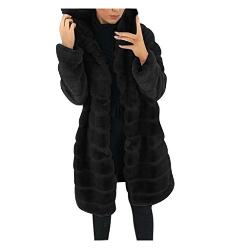 Susenstone Veste Polaire Femme Chaude avec Capuche Manteau Fausse Fourrure