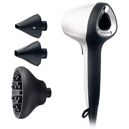 Remington Sèche-cheveux Ergonomique [Ultra Compact, Léger, Silencieux] Air3D blanc (1800W,