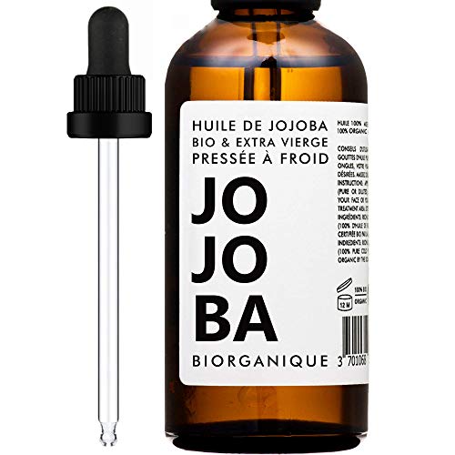 Huile de Jojoba 100% Bio, Pure, Naturelle et Pressée à