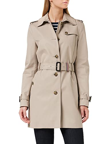 Tommy Hilfiger Trench-Coat Femme Heritage Single Breasted Trench, Beige (Medium
