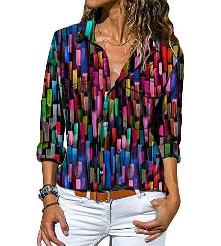 Tomwell Chemise Femme Manche Longue Élégant Mousseline De Soie Blouse