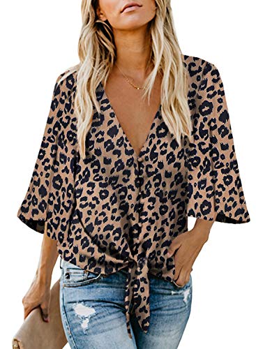 Dokotoo Blouse Femme Chemisier Tunique Chemise Manches Courtes Top avec