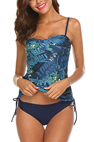 AYEEBOOY Femme Tankini Bikini Maillot de Bain 2 pièces Sexy