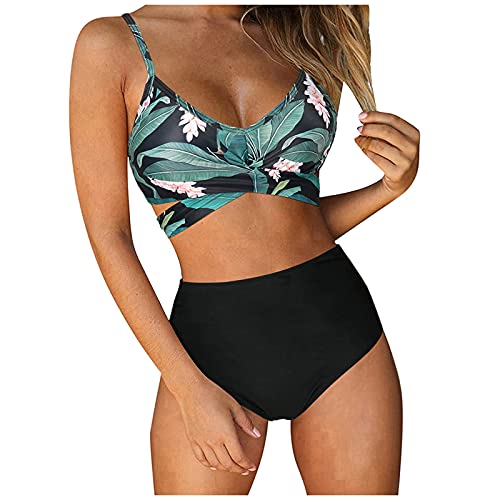 SUNNSEAN Damen Bikini Set Frauen Zweiteilige Tankini Bauchweg Bademode Bikinioberteil