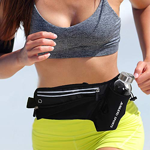 Ceinture de Course,LeQeZe Sac Banane Sport/Voyage Running Belt avec Deux