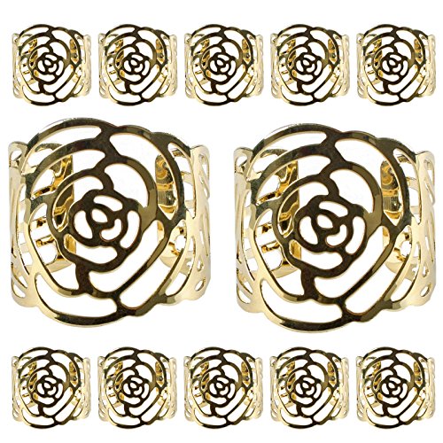 12 Pcs Rond de Serviette, KAKOO Rond de Serviettes de