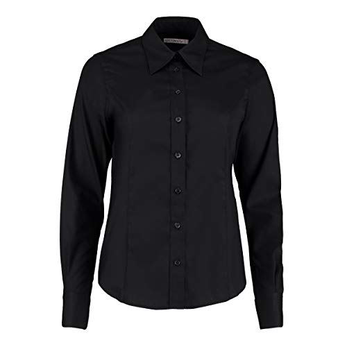KUSTOM KIT Womens Corporate Oxford Shirt Chemise, Noir (BLK KK-BLK),