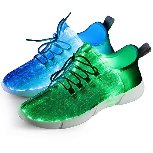 Shinmax LED Chaussures 7 Couleurs Allumez Chaussure des Homme Femme