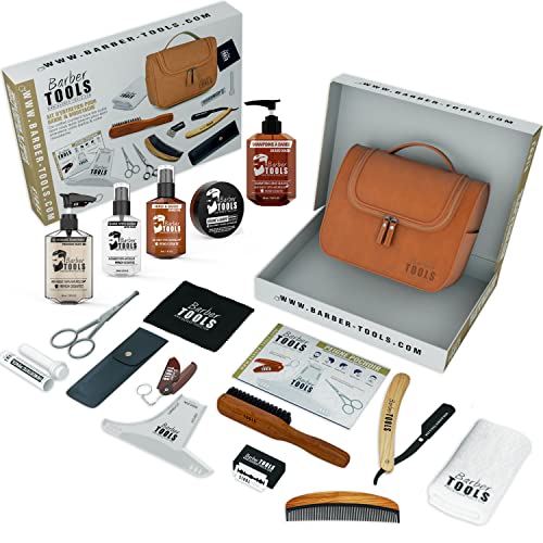 Kit/Set/Coffret d'entretien et de soin pour barbe et rasage avec