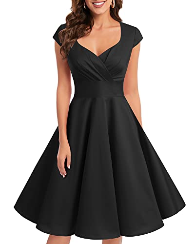 Bbonlinedress Robe Femme Chic de Cocktail Soiree Vintage Rockabilly Mariage