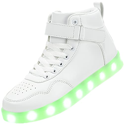 APTESOL Baskets Unisexes Rechargeables LED High Top Femmes Hommes Chaussures