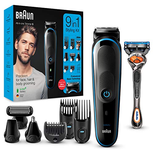 Braun Regolabarba Tagliacapelli Uomo Rasoio Incluso, Rifinitore Barba, 7 Accessori