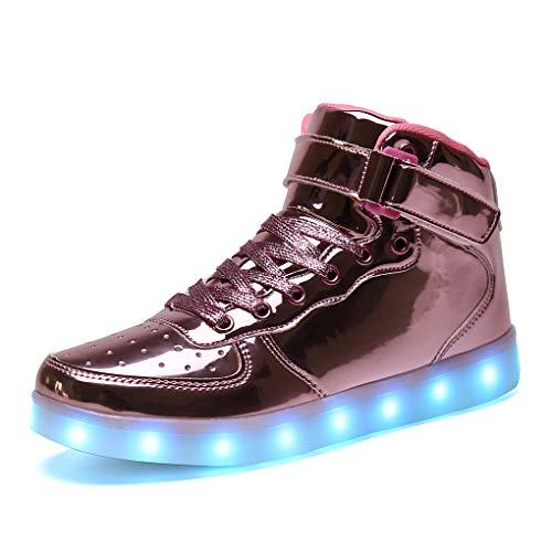 Voovix Filles Garçons LED Lumières Chaussures Baskets Montants Multicolores avec