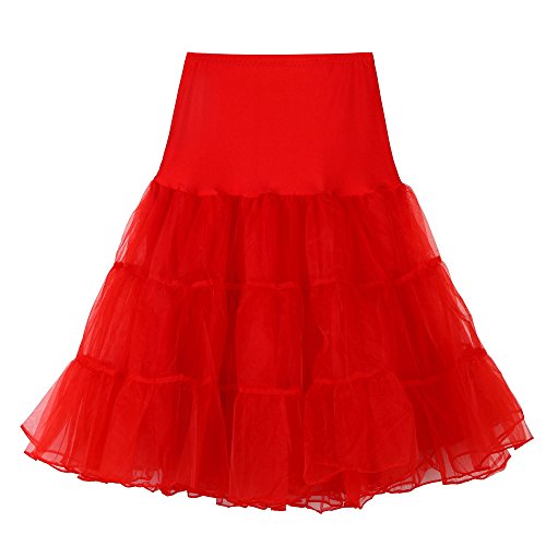 ZEELIY Jupon années 50 Vintage en Tulle Rockabilly Petticoat Femme