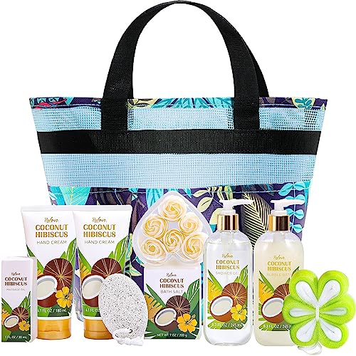 Coffret Cadeau de Bain pour Femmes avec Noix de Coco,