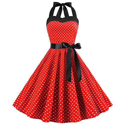 Robe Vintage Années 50 Femme Retro Rockabilly Pin Up Élégante