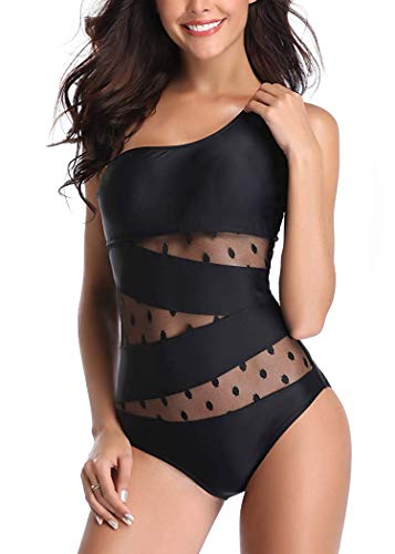 Achruor Maillot de Bain 1 Pièce Femme Léopard Imprimé Elégant