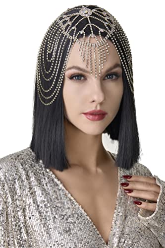 BABEYOND Bandeau Cristal Charleston Femme-Coiffe Vintage avec Strass des Années