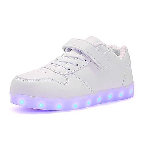 Voovix Baskets Filles Chaussures Garçons LED Lumières avec Télécommande Chaussures