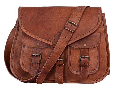 Komal's Passion Leather KPL Sac à main en cuir véritable