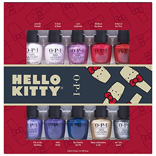 OPI Nail Lacquer Vernis Gel Hello Kitty Holiday Minis 10