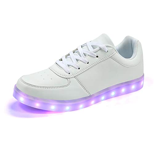 PADGENE Chaussures de Sport à LED, Femme/Homme Flash LED Baskets