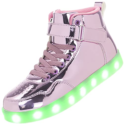 APTESOL Baskets Unisexes Rechargeables LED High Top Femmes Hommes Chaussures