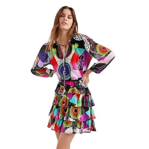 Desigual Vest_Niza Robe décontractée, Noir, M Femme