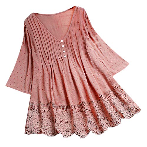 IMJONO Automne Top Femme Grande Taille Vintage Lin Chemise Femme