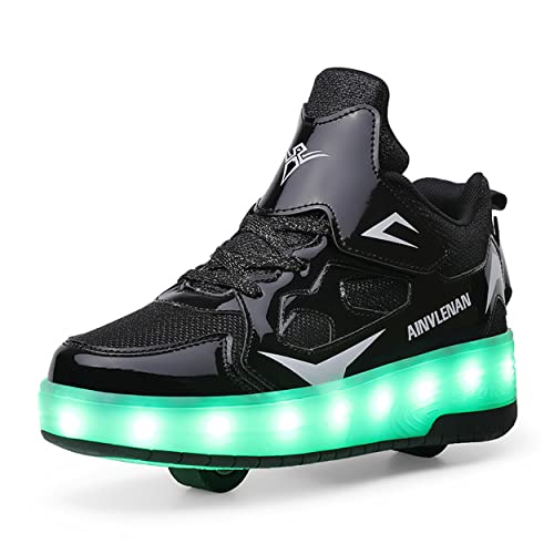 LED Chaussures à roulettes de Skateboard 7 Couleurs Clignotantes Chaussure