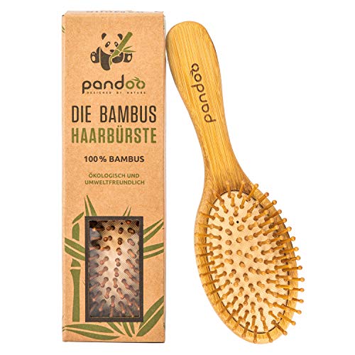 pandoo | Brosse à cheveux en bambou naturel - Avec