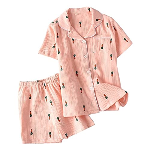 Pyjama Femme Boutonné - Ensembles De Pyjamas D'Été Hauts Et