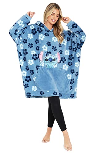 Disney Pull Plaid Femme Stitch - Sweat Oversize en Polaire