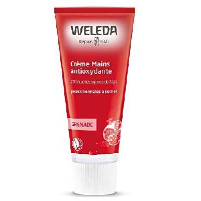 Weleda - Crème Mains Antioxydante à la Grenade - Peaux Normales à Sèches - Atténue les Signes de l'Âge - Tube 50 ml