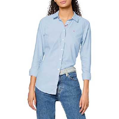 Tommy Jeans Tjw Slim Fit Oxford Shirt Chemise, Serenity, L Femme