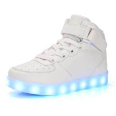 big horse LED Chaussures Unisexe Homme Femme,7 Couleur USB Charge LED Chaussures Lumiere Clignotants.