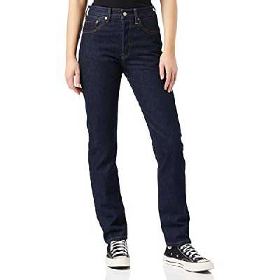 Levi's 501 Jeans for Women, Dark Indigo-Flat Finish, 29W / 32L Femme