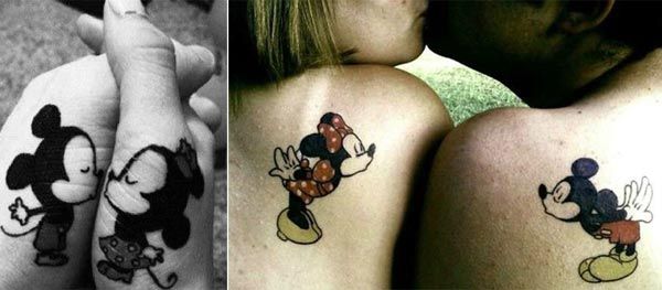 tatouage mickey minnie