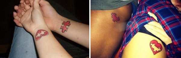 tatouage puzzle coeur