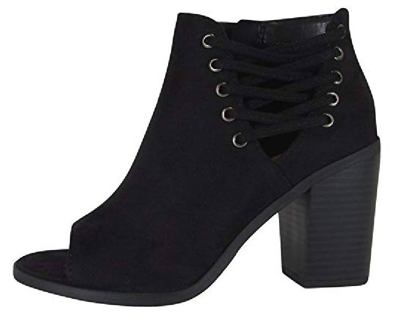 bottines bout ouvert talons