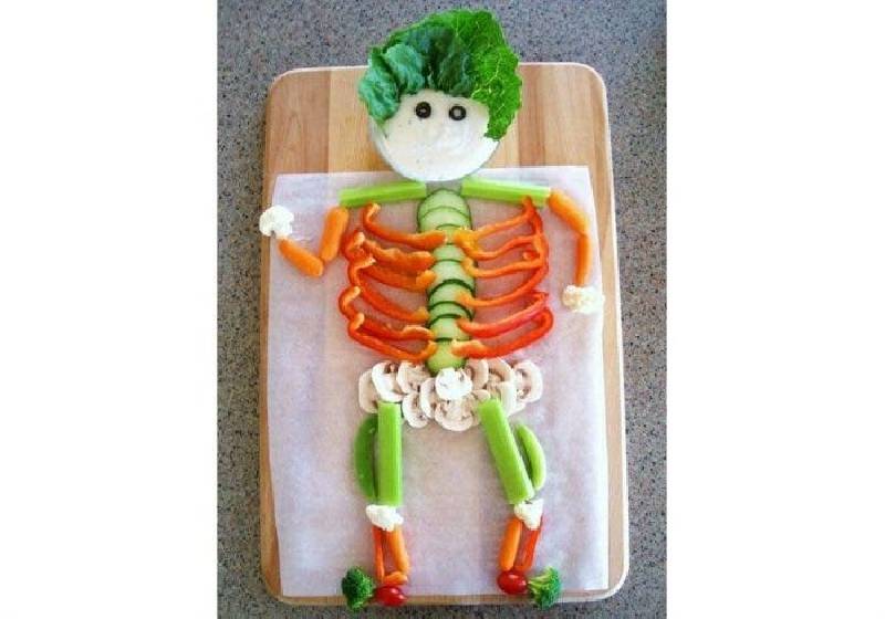 Un apéritif squelette de légumes