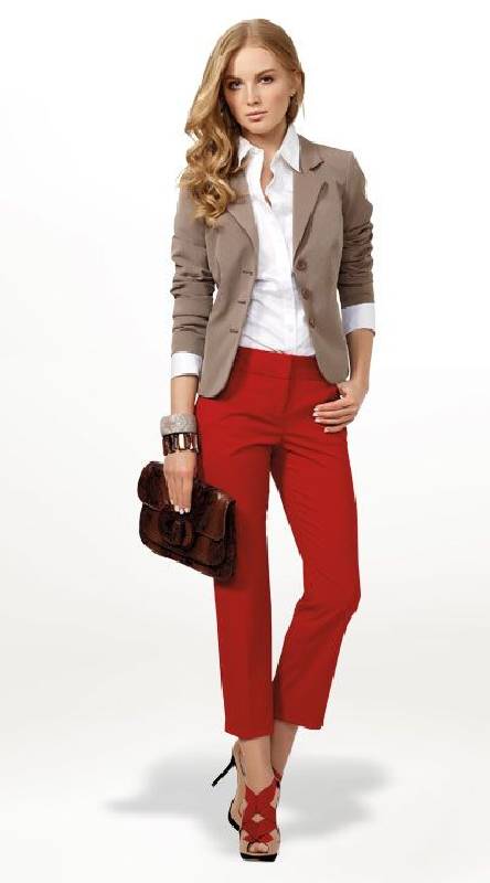 pantalon classe rouge